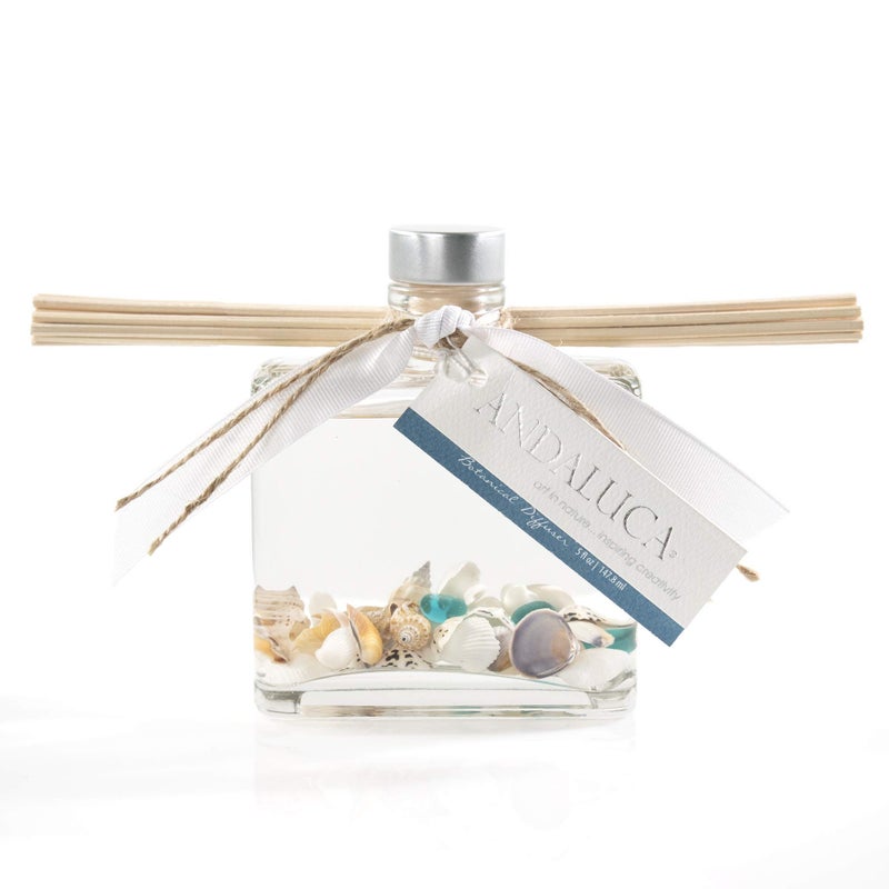 ANDALUCA Pacific Isles Botanical Reed Diffuser | 7.5 fl oz | Aromas of Vanilla, Sandalwood and Sea Salt Multi Color - Image 1